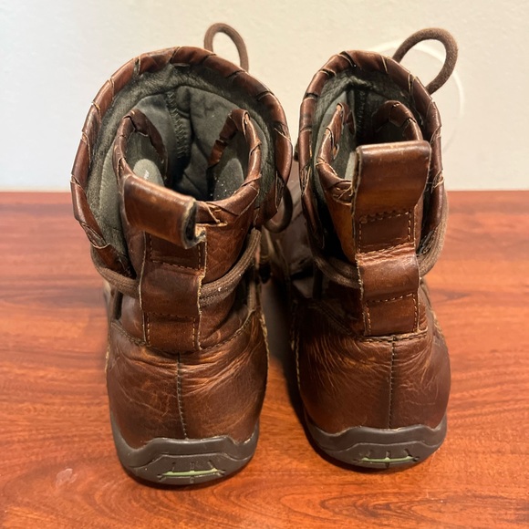Earth Boots Vintage Womens Leather Trekking Boots Size 9.5 B Dark Peanut Scenic - Picture 7 of 10